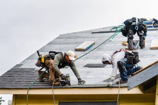 Professional Gutter Installation technician working in Ashburn, VA